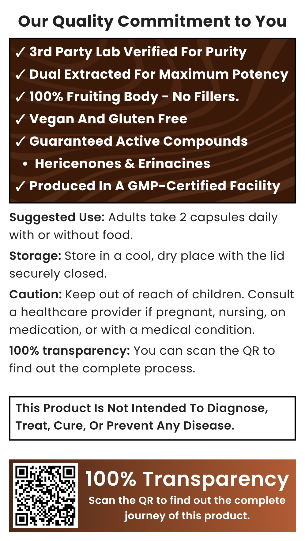 Organic Lion's Mane Extract Capsules