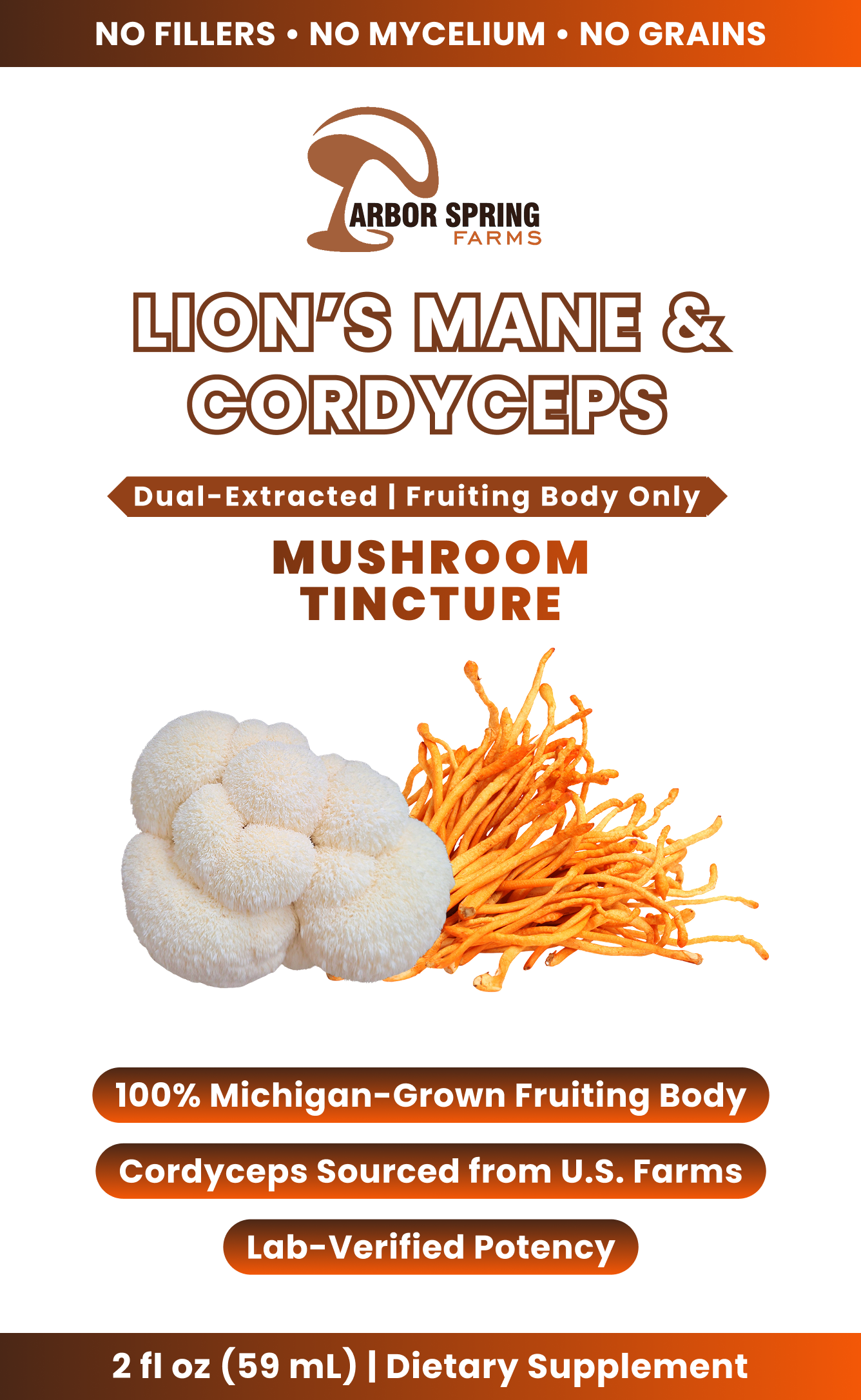 Lion’s Mane & Cordyceps Mushroom Tincture