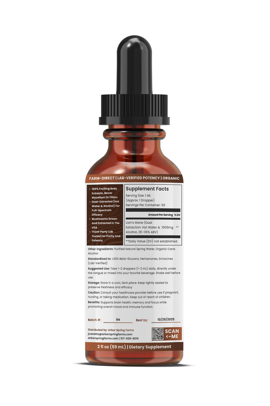 Lion's Mane Mushroom Tincture