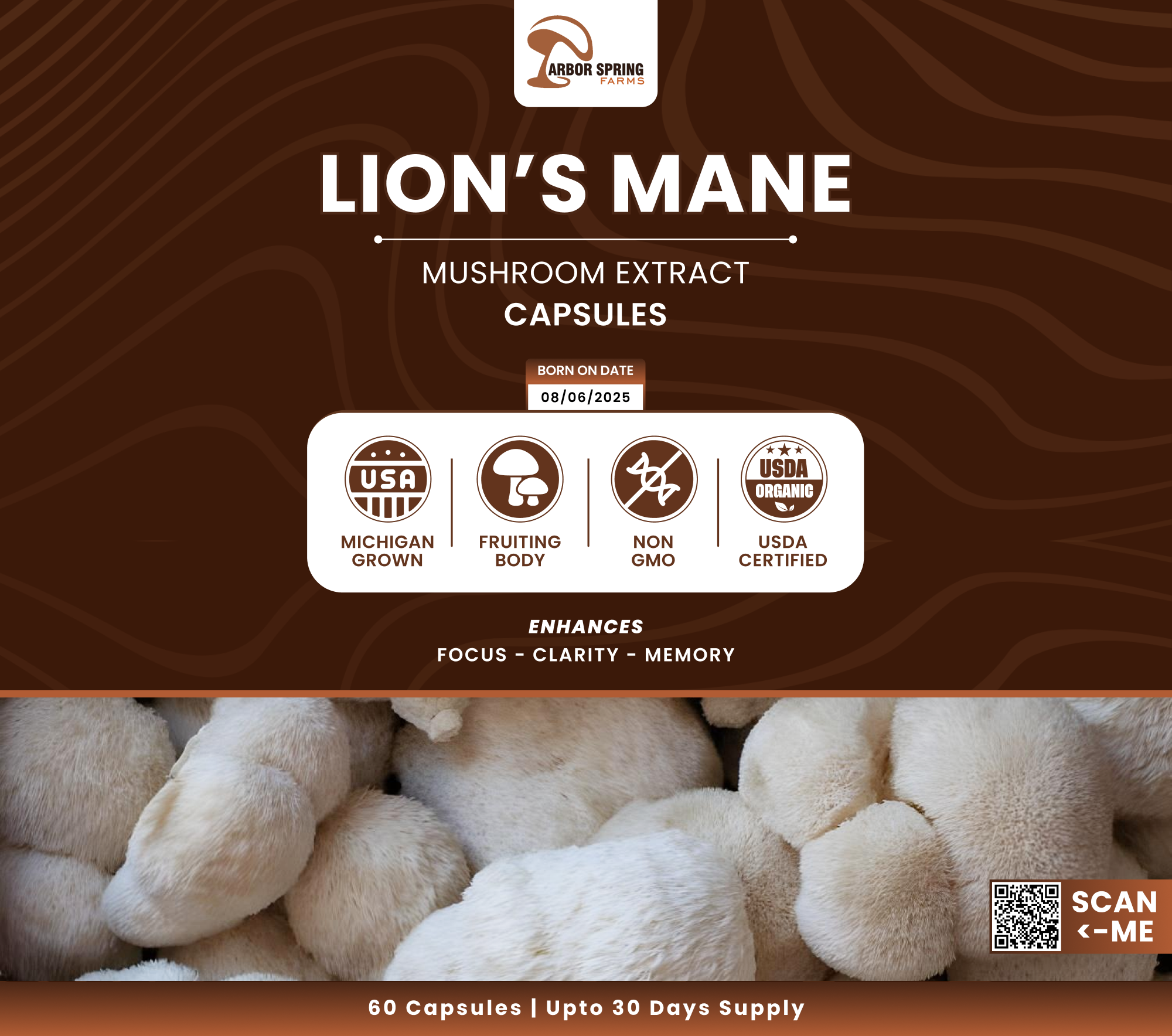 Organic Lion's Mane Extract Capsules