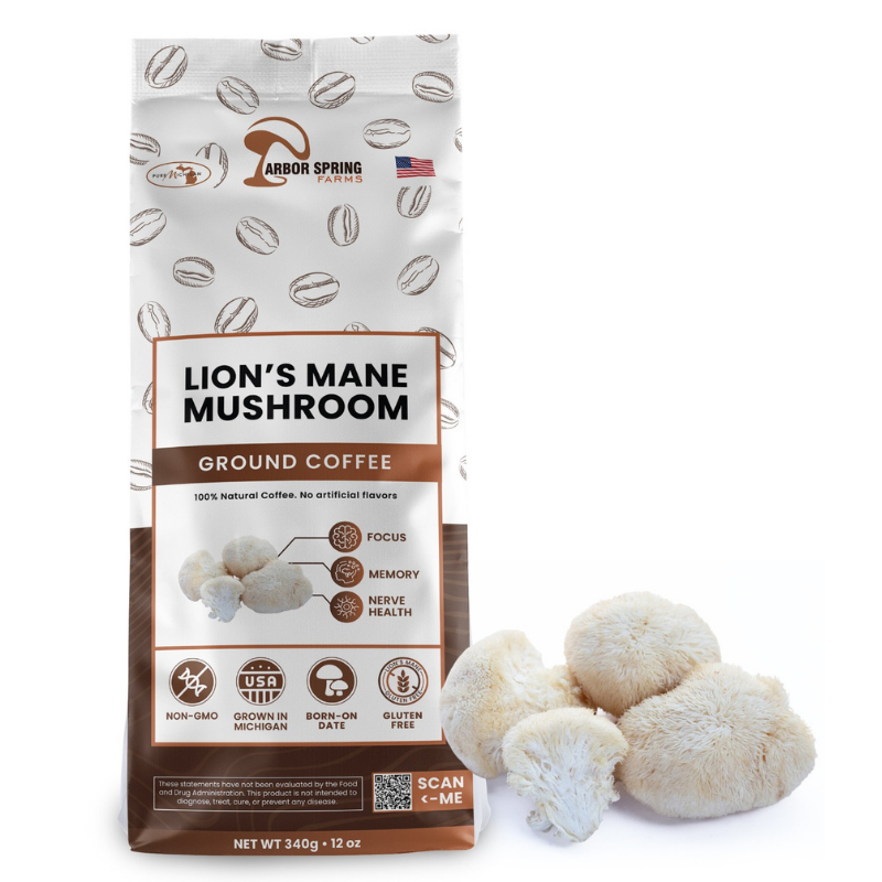100% Natural Medium Roast Coffee + Lion’s Mane - 1000mg