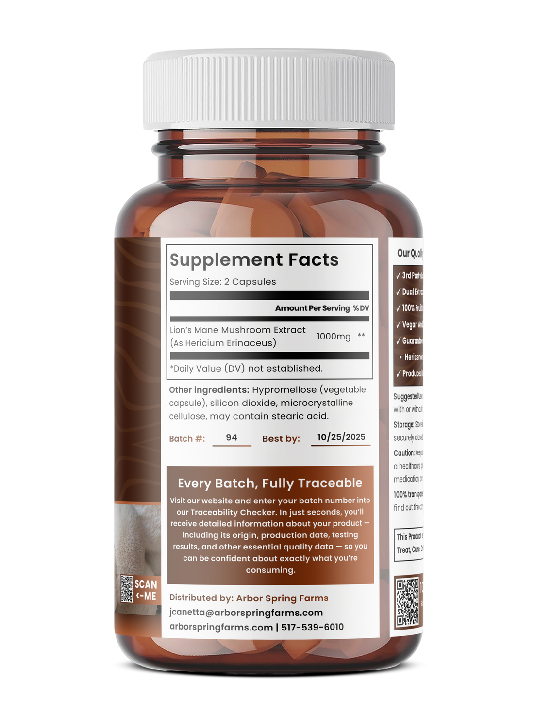 Organic Lion's Mane Extract Capsules