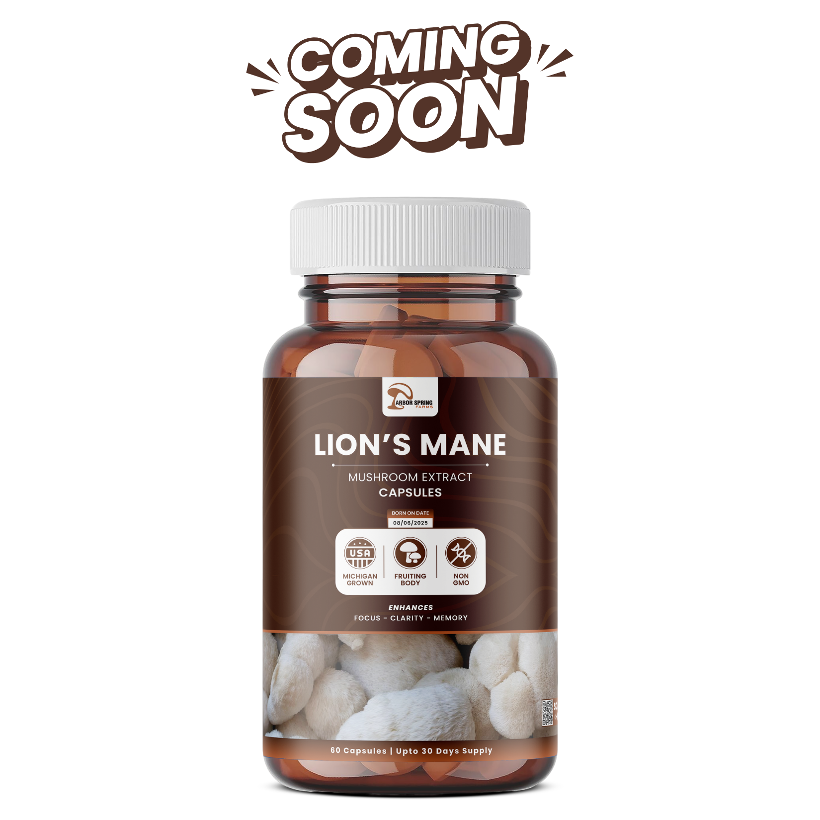 100% Natural Lion's Mane Extract Capsules