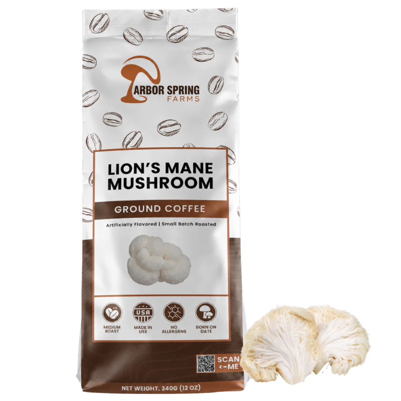 100% Natural Medium Roast Coffee + Lion’s Mane - 1000mg